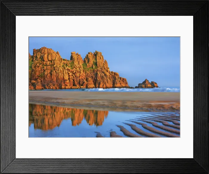 Framed Print : Coast landscape at Pednvounder Beach - United Kingdom, England, Cornwall, Porthcurno Framed Print : Coast landscape at Pednvounder Beach - United Kingdom, England, Cornwall, Porthcurno