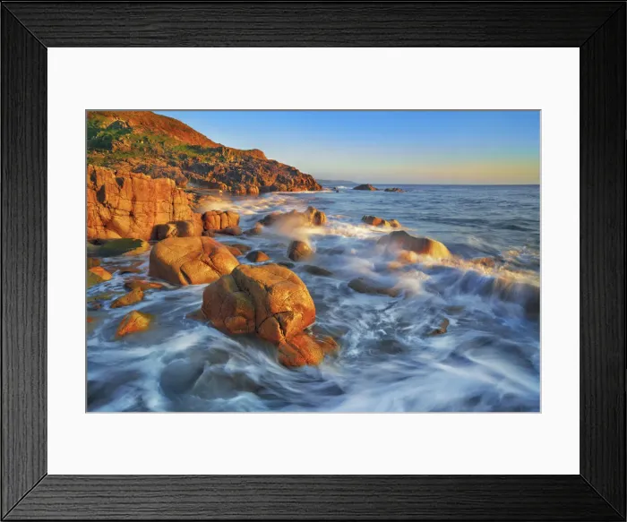 Framed Print : Coast landscape at Porth Nanven - United Kingdom, England, Cornwall, Saint Just