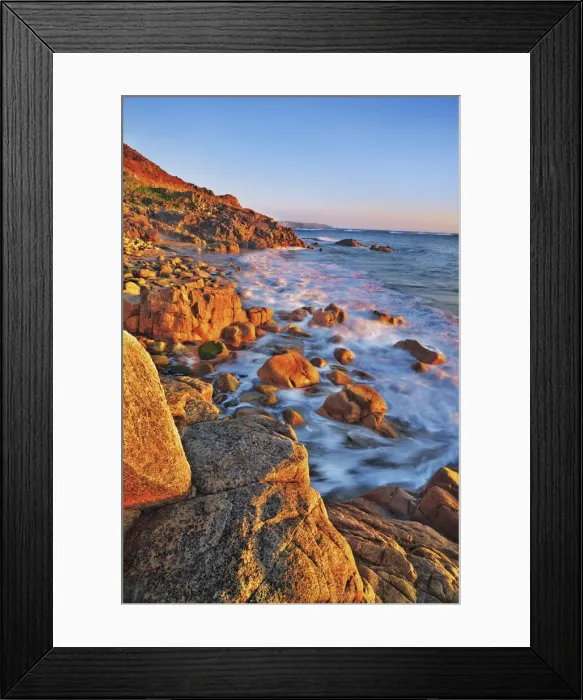Framed Print : Coast landscape at Porth Nanven - United Kingdom, England, Cornwall, Saint Just