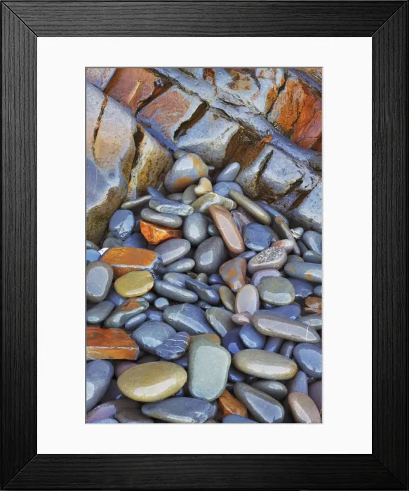 Framed Print : Pebbles at Sandymouth Bay - United Kingdom, England, Devon, Bude, Sandymouth Bay Framed Print : Pebbles at Sandymouth Bay - United Kingdom, England, Devon, Bude, Sandymouth Bay