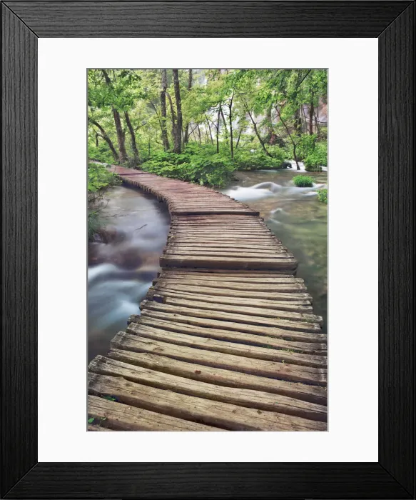 Framed Print : Boardwalk in Plitvice National Park - Croatia, Lika-Senj Framed Print : Boardwalk in Plitvice National Park - Croatia, Lika-Senj