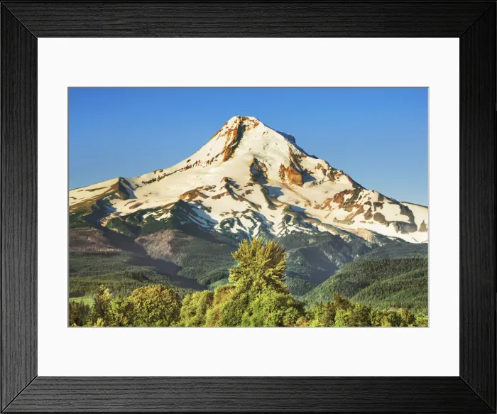 Framed Print : Cultural landscape with Mount Hood - USA, Oregon, Hood River, Odell Framed Print : Cultural landscape with Mount Hood - USA, Oregon, Hood River, Odell
