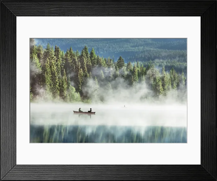 Framed Print : Water impression angler boat in Trillium Lake - USA, Oregon, Clackamas Framed Print : Water impression angler boat in Trillium Lake - USA, Oregon, Clackamas