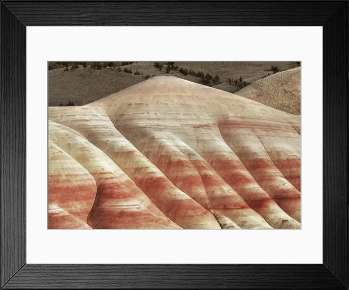 Framed Print : Erosion landscape in Painted Hills - USA, Oregon, Wheeler Framed Print : Erosion landscape in Painted Hills - USA, Oregon, Wheeler
