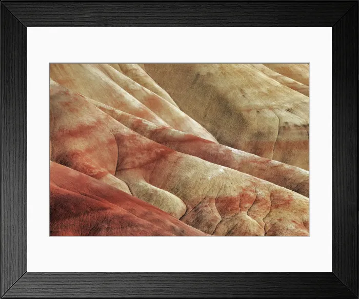 Framed Print : Erosion landscape in Painted Hills - USA, Oregon, Wheeler Framed Print : Erosion landscape in Painted Hills - USA, Oregon, Wheeler
