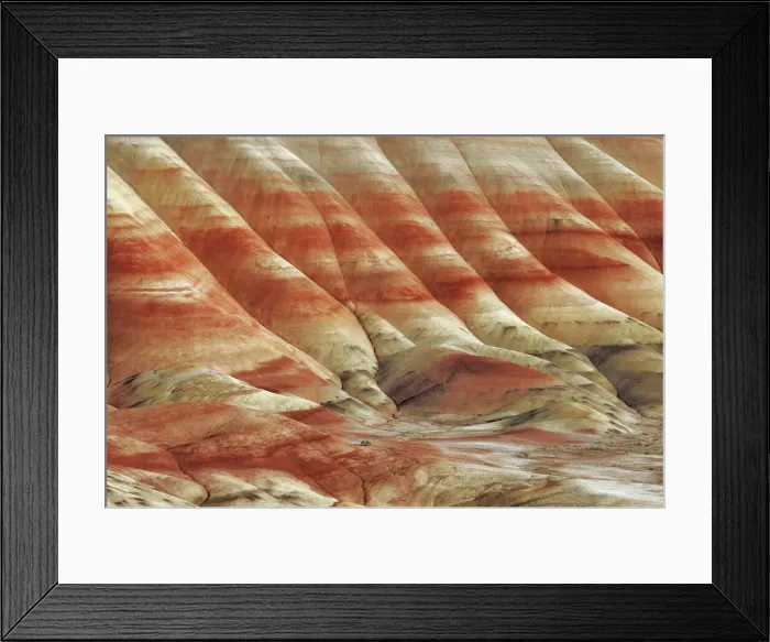 Framed Print : Erosion landscape in Painted Hills - USA, Oregon, Wheeler Framed Print : Erosion landscape in Painted Hills - USA, Oregon, Wheeler