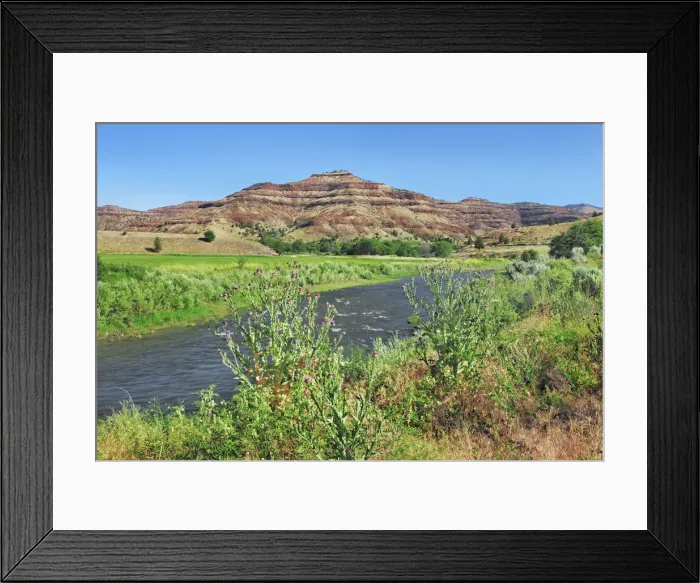 Framed Print : Cultural landscape at John Day River - USA, Oregon, Wheeler, John Day River, Kimberly Framed Print : Cultural landscape at John Day River - USA, Oregon, Wheeler, John Day River, Kimberly