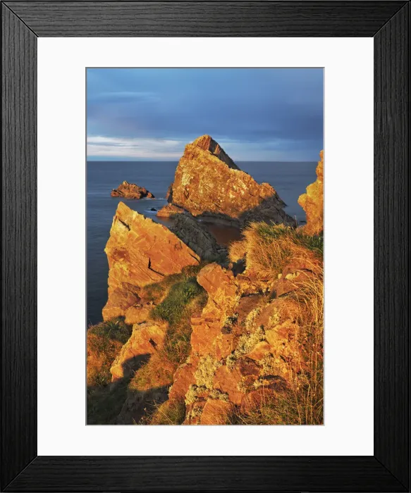 Framed Print : Cliff landscape at Portknockie - United Kingdom, Scotland, Moray, Portknockie Framed Print : Cliff landscape at Portknockie - United Kingdom, Scotland, Moray, Portknockie