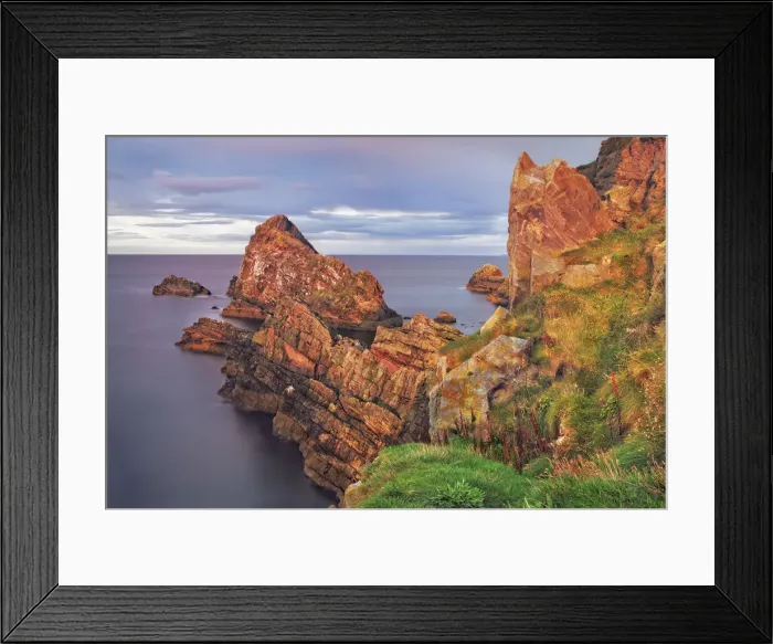 Framed Print : Cliff landscape at Portknockie - United Kingdom, Scotland, Moray, Portknockie Framed Print : Cliff landscape at Portknockie - United Kingdom, Scotland, Moray, Portknockie
