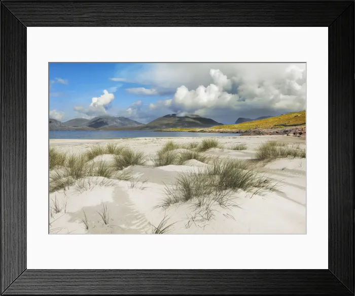 Framed Print : Beach landscape with beachgrass on Harris - United Kingdom, Scotland, Outer Hebrides Framed Print : Beach landscape with beachgrass on Harris - United Kingdom, Scotland, Outer Hebrides