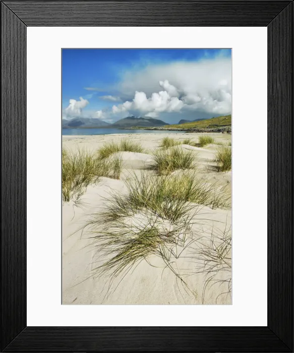 Framed Print : Beach landscape with beachgrass on Harris - United Kingdom, Scotland, Outer Hebrides Framed Print : Beach landscape with beachgrass on Harris - United Kingdom, Scotland, Outer Hebrides