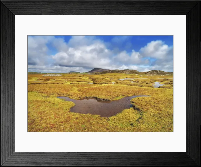 Framed Print : Moorland on Grimsay - United Kingdom, Scotland, Outer Hebrides, Grimsay Framed Print : Moorland on Grimsay - United Kingdom, Scotland, Outer Hebrides, Grimsay