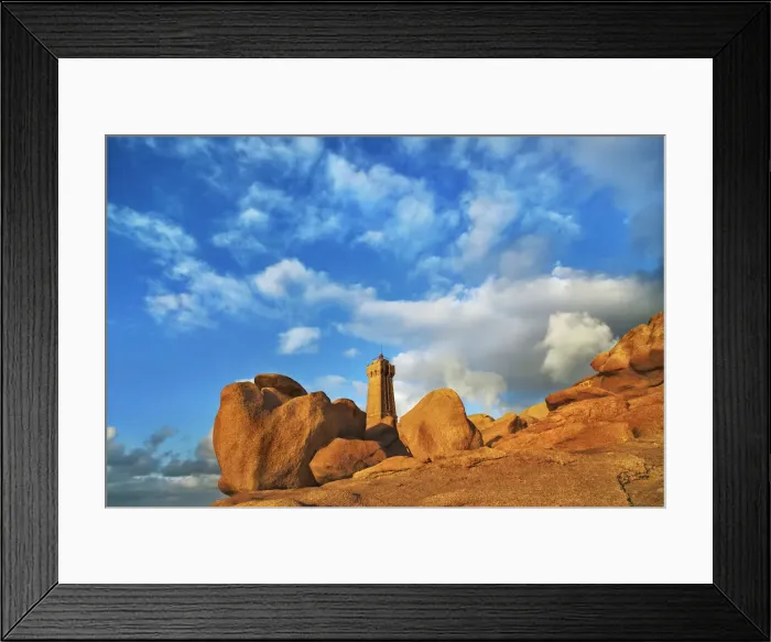 Framed Print : Rocky coast at Ploumanac h - France, Brittany, Cote d Armor, Lannion Framed Print : Rocky coast at Ploumanac h - France, Brittany, Cote d Armor, Lannion