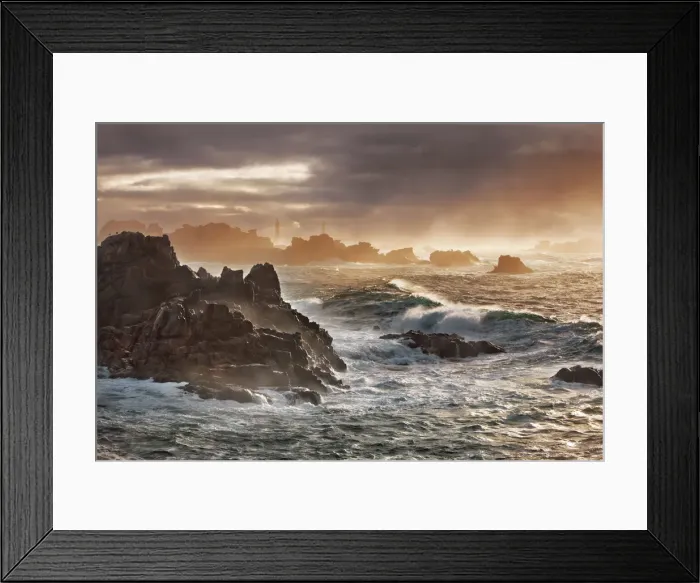 Framed Print : Rocky coast at Pointe de Creac h with surf - France, Brittany, Finistere, Brest Framed Print : Rocky coast at Pointe de Creac h with surf - France, Brittany, Finistere, Brest