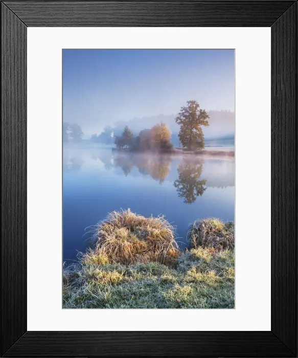 Framed Print : Moor lake in fog - Germany, Bavaria, Upper Bavaria, Weilheim-Schongau, Penzberg Framed Print : Moor lake in fog - Germany, Bavaria, Upper Bavaria, Weilheim-Schongau, Penzberg