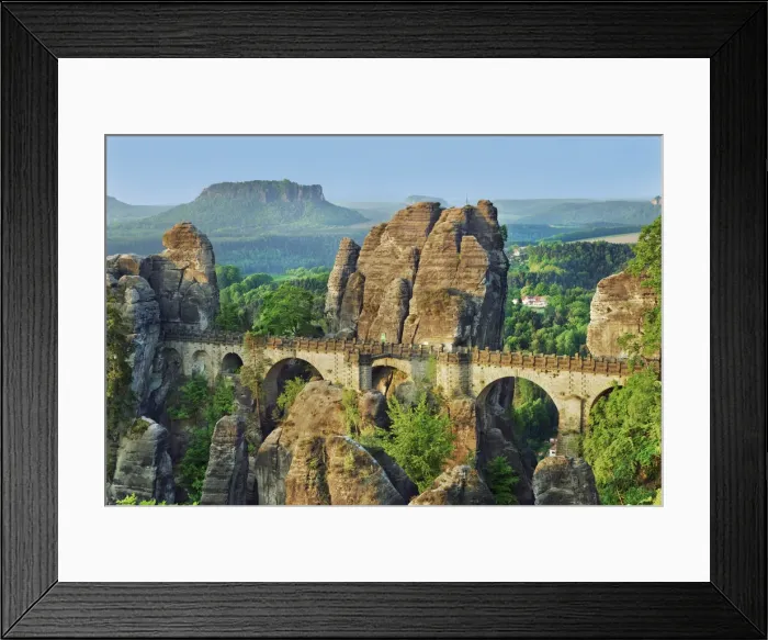 Framed Print : Rock landscape at Bastei - Germany, Saxony, Saxon Switzerland-East Ore Mountains, Rathen Framed Print : Rock landscape at Bastei - Germany, Saxony, Saxon Switzerland-East Ore Mountains, Rathen