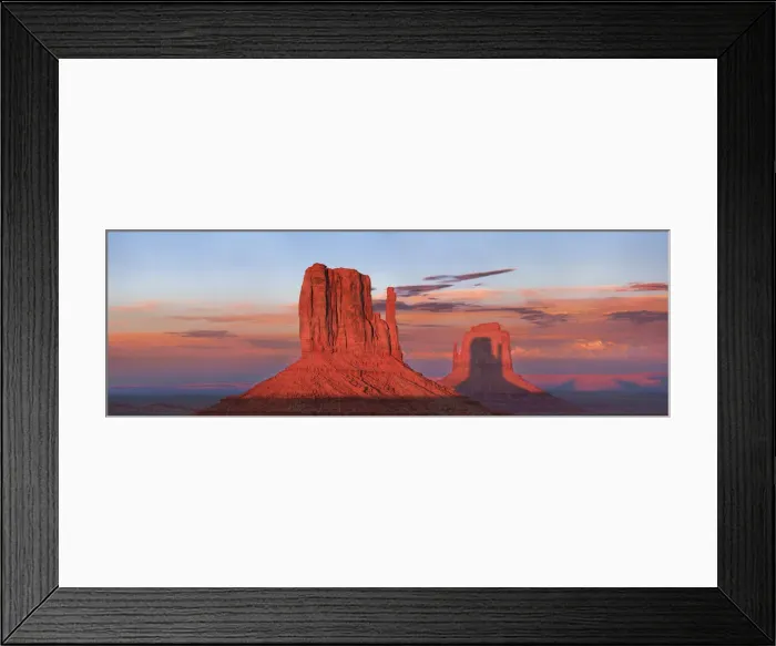 Framed Print : Erosion landscape at the Mittens in Monument Valley - USA, Arizona, Coconino