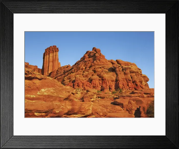 Framed Print : Erosion landscape at Fisher Towers - USA, Utah, Grand, Moab, CastleValley
