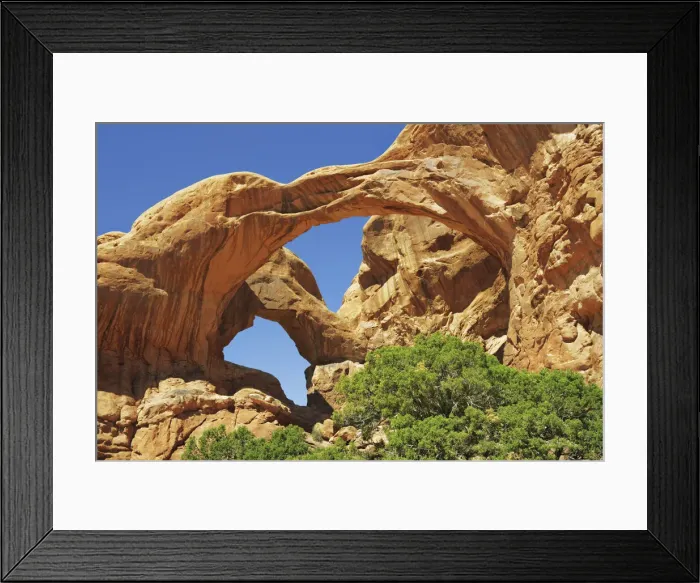 Framed Print : Erosion landscape at Double Arch - USA, Utah, Grand, Arches National Park Framed Print : Erosion landscape at Double Arch - USA, Utah, Grand, Arches National Park
