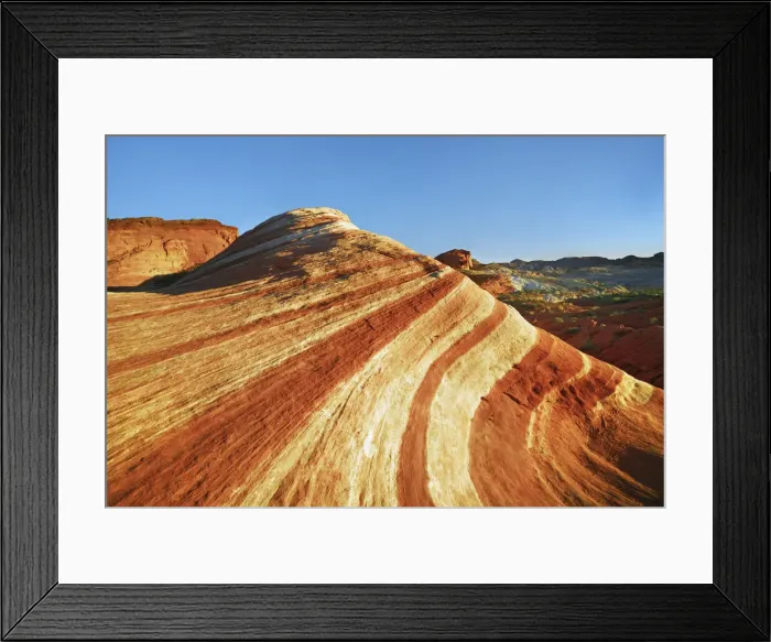 Framed Print : Erosion landscape Firewave in Valley of Fire - USA, Nevada, Clark, Valley Of Fire Framed Print : Erosion landscape Firewave in Valley of Fire - USA, Nevada, Clark, Valley Of Fire