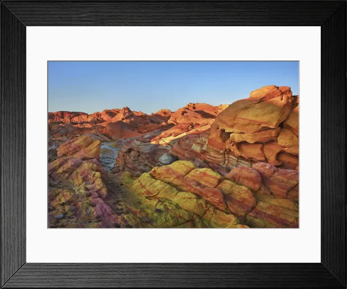 Framed Print : Erosion landscape in Valley of Fire - USA, Nevada, Clark, Valley Of Fire Framed Print : Erosion landscape in Valley of Fire - USA, Nevada, Clark, Valley Of Fire