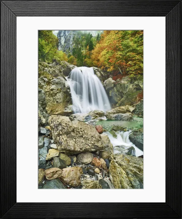 Framed Print : Brook gorge with waterfall - Austria, Carinthia, Hermagor, Garnitzenklamm - Alps Framed Print : Brook gorge with waterfall - Austria, Carinthia, Hermagor, Garnitzenklamm - Alps