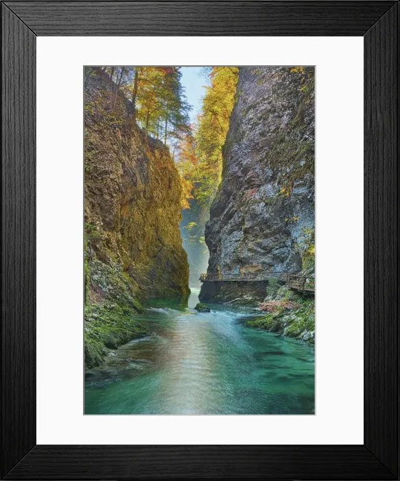 Framed Print : Mountain brook through canyon - Slovenia, Gorenjska, Bled, Vintgarklamm - Alps Framed Print : Mountain brook through canyon - Slovenia, Gorenjska, Bled, Vintgarklamm - Alps