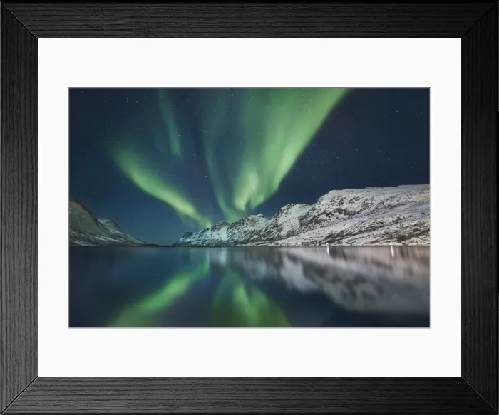 Framed Print : Polar light (Aurora Borealis) over Ersfjordbotn - Norway, Troms, Kvaloya, Ersfjordbotn Framed Print : Polar light (Aurora Borealis) over Ersfjordbotn - Norway, Troms, Kvaloya, Ersfjordbotn