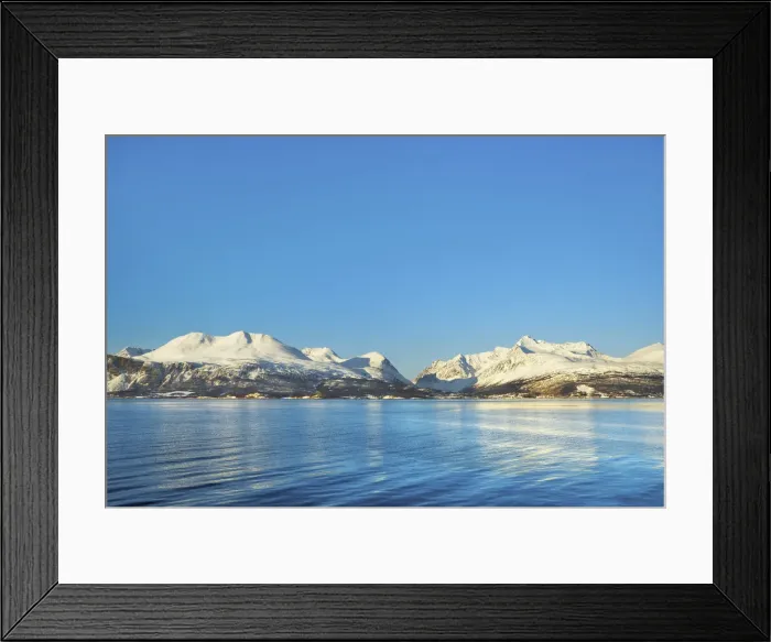Framed Print : Fjord landscape at Lyngenfjord - Norway, Troms, Storfjord, Skibotn Framed Print : Fjord landscape at Lyngenfjord - Norway, Troms, Storfjord, Skibotn