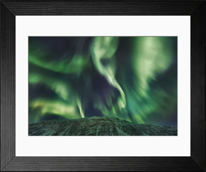 Framed Print : Polar light (Aurora Borealis) at Kafjord - Norway, Troms, Kafjord, Loekvoll Framed Print : Polar light (Aurora Borealis) at Kafjord - Norway, Troms, Kafjord, Loekvoll