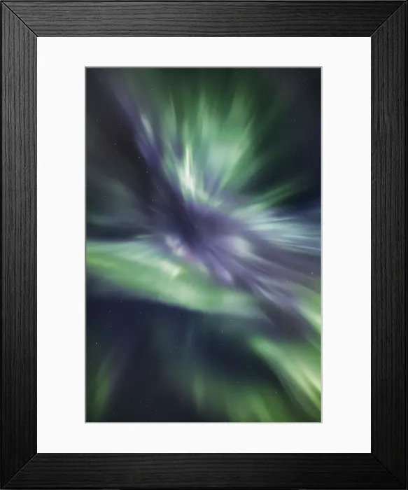 Framed Print : Polar light (Aurora Borealis) Corona - Norway, Troms, Kafjord, Loekvoll - Lapland