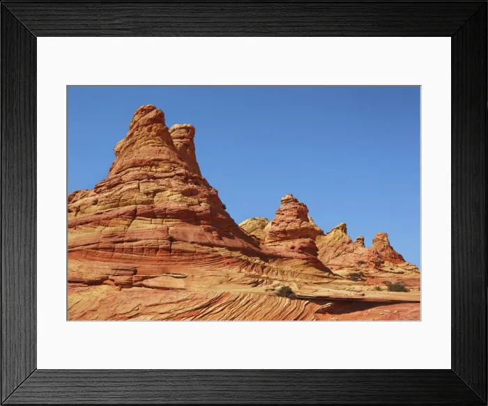 Framed Print : Sandstone erosion landscape in Vermillion Cliffs South - USA, Arizona, Coconino