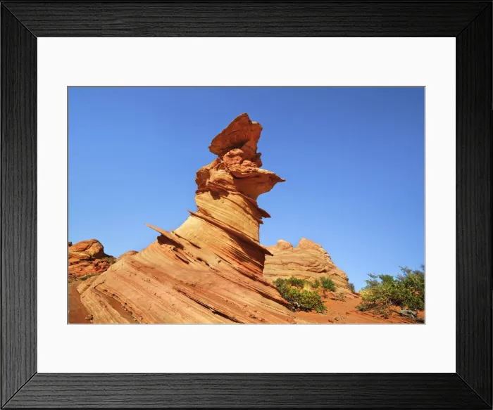 Framed Print : Sandstone erosion landscape at Wired Rock in Vermillion Cliffs South - USA, Arizona Framed Print : Sandstone erosion landscape at Wired Rock in Vermillion Cliffs South - USA, Arizona
