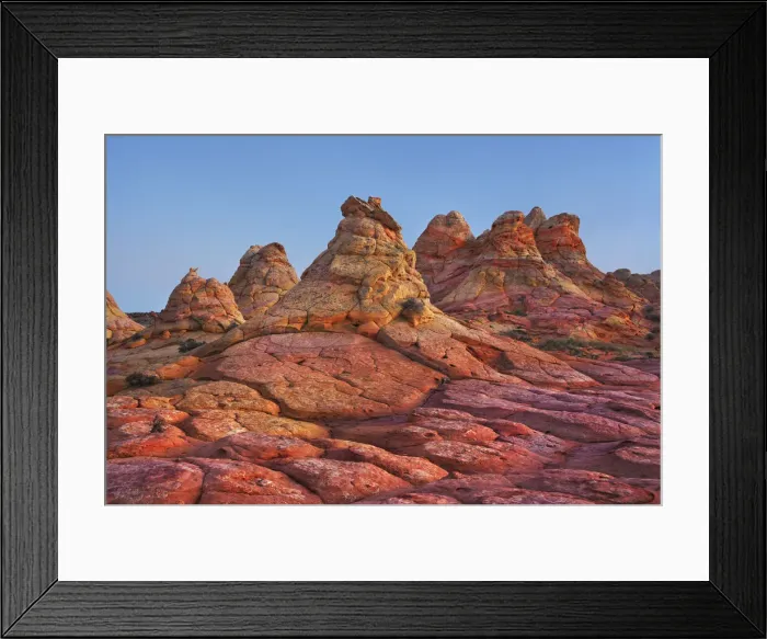 Framed Print : Sandstone erosion landscape in Vermillion Cliffs South - USA, Arizona, Coconino Framed Print : Sandstone erosion landscape in Vermillion Cliffs South - USA, Arizona, Coconino