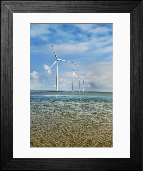 Framed Print : Wind energy plant and cumulonimbus clouds - Denmark, Jutland, Lemvig, Thyboron Framed Print : Wind energy plant and cumulonimbus clouds - Denmark, Jutland, Lemvig, Thyboron