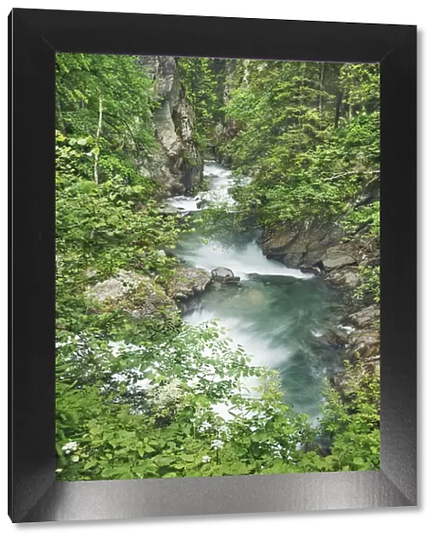 Brook in gorge - Austria, Carinthia, Spittal an der Drau, Obervellach, Groppensteinschlucht - Alps, Hohe Tauern, Molltal