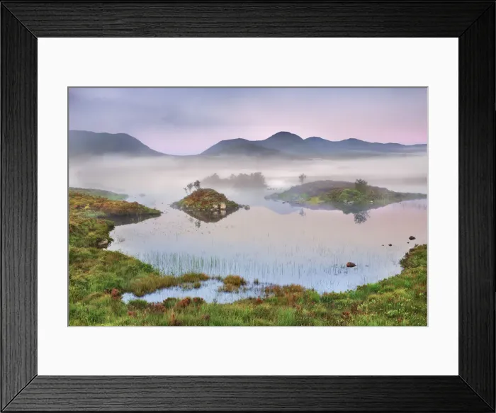 Framed Print : Misty mood in Rannoch Moor - United Kingdom, Scotland, Argyll and Bute Framed Print : Misty mood in Rannoch Moor - United Kingdom, Scotland, Argyll and Bute