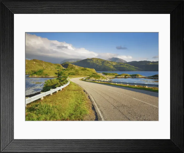 Framed Print : Countryside street in the Highlands - United Kingdom, Scotland, Sutherland Framed Print : Countryside street in the Highlands - United Kingdom, Scotland, Sutherland