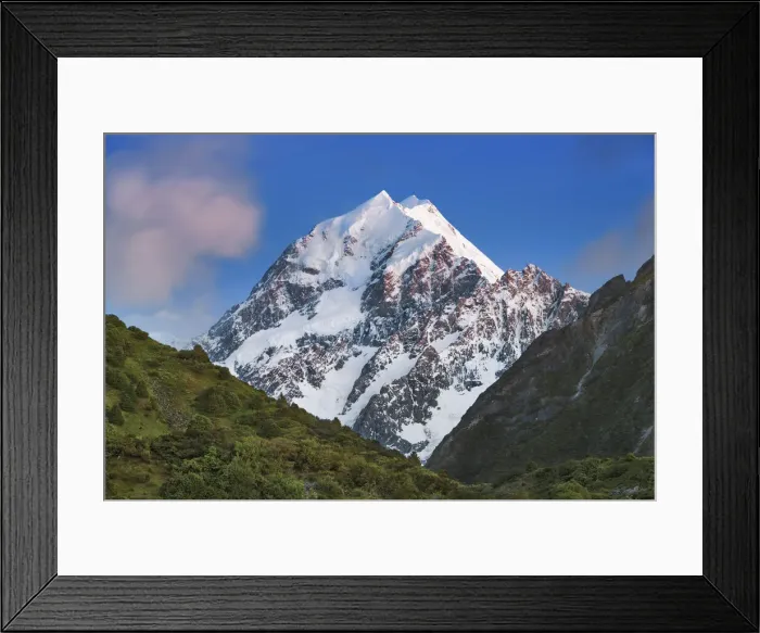 Framed Print : Mountain impression Mount Cook - New Zealand, South Island, Canterbury, Mackenzie Framed Print : Mountain impression Mount Cook - New Zealand, South Island, Canterbury, Mackenzie