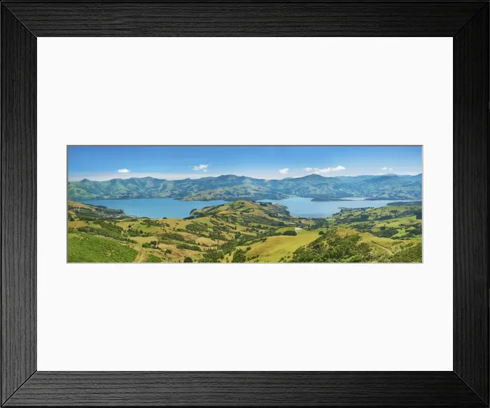 Framed Print : Fjord landscape Akaroa Harbour - New Zealand, South Island, Canterbury, Christchurch Framed Print : Fjord landscape Akaroa Harbour - New Zealand, South Island, Canterbury, Christchurch