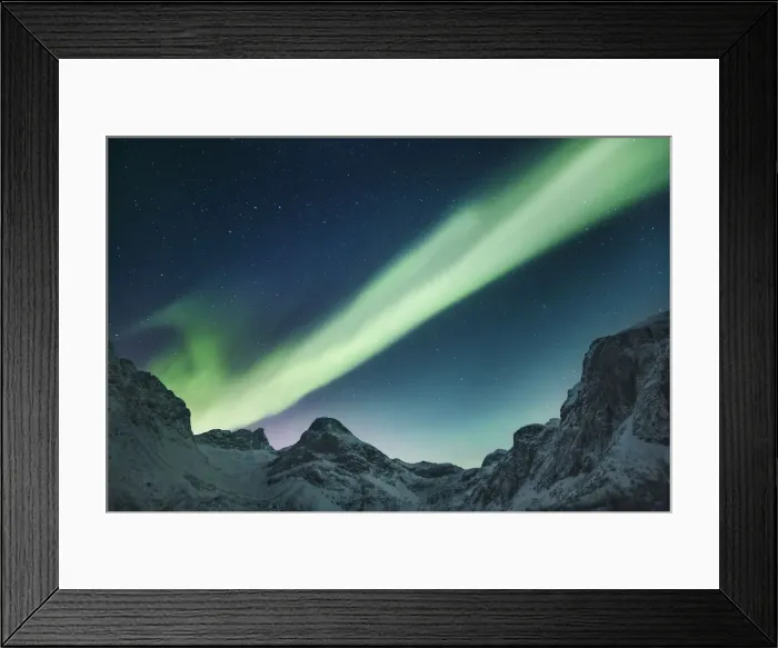 Framed Print : Polar light (Aurora Borealis) over Grotfjord - Norway, Troms, Kvaloya Framed Print : Polar light (Aurora Borealis) over Grotfjord - Norway, Troms, Kvaloya