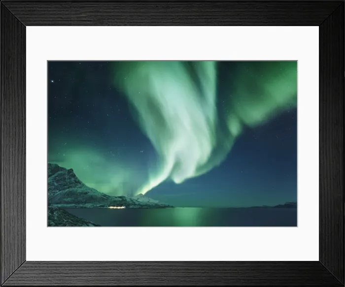 Framed Print : Polar light (Aurora Borealis) near Grotfjord - Norway, Troms, Kvaloya Framed Print : Polar light (Aurora Borealis) near Grotfjord - Norway, Troms, Kvaloya