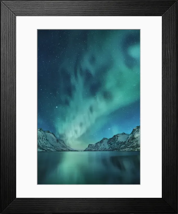Framed Print : Polar light (Aurora Borealis) at Ersfjordbotn - Norway, Troms, Kvaloya, Ersfjordbotn Framed Print : Polar light (Aurora Borealis) at Ersfjordbotn - Norway, Troms, Kvaloya, Ersfjordbotn