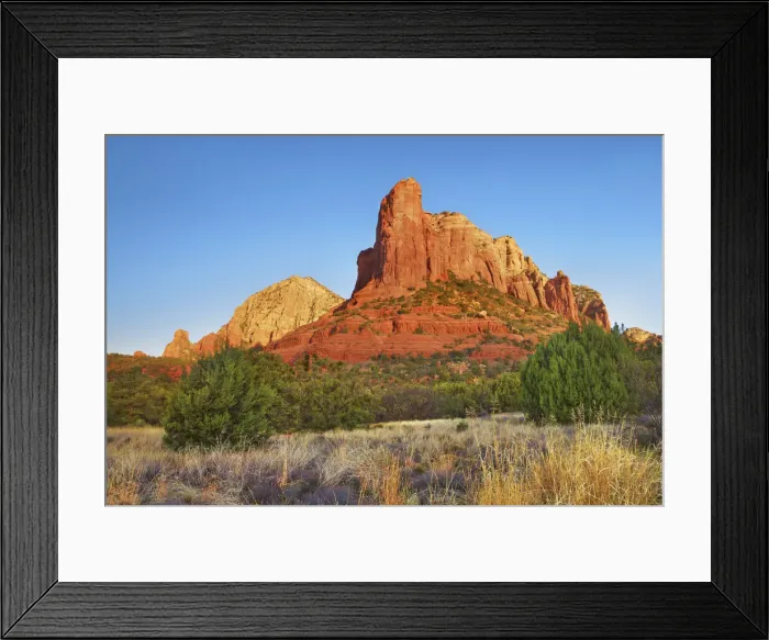 Framed Print : Erosion landscape at Coffeepot Rock - USA, Arizona, Coconino, Sedona