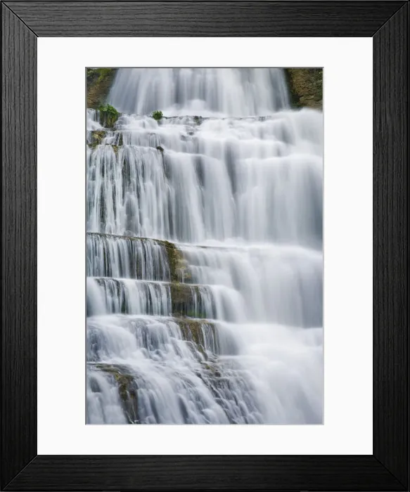 Framed Print : Waterfall Cascades du Herisson - France, Bourgogne-Franche-Comte, Jura, Saint-Claude