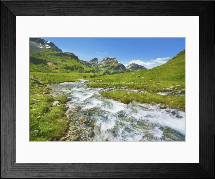 Framed Print : Mountain impression at mountain brook Julia - Switzerland, Graubunden, Engadin Framed Print : Mountain impression at mountain brook Julia - Switzerland, Graubunden, Engadin