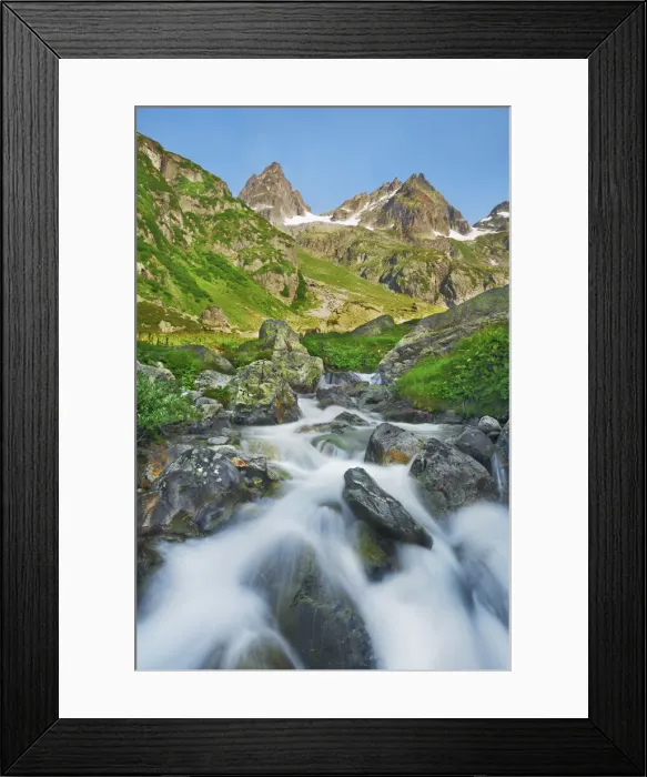 Framed Print : Mountain brook near Susten Pass - Switzerland, Bern, Uri, Sustenpass