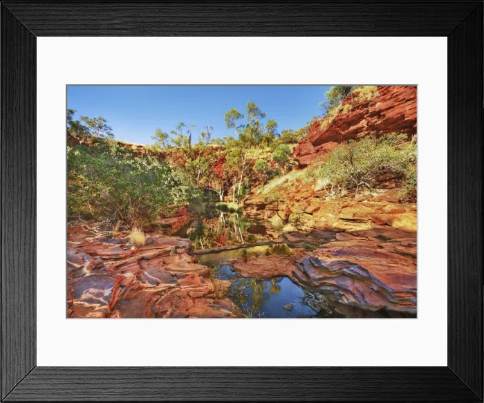 Framed Print : Canyon landscape in Weano Gorge - Australia, Western Australia, Pilbara Framed Print : Canyon landscape in Weano Gorge - Australia, Western Australia, Pilbara