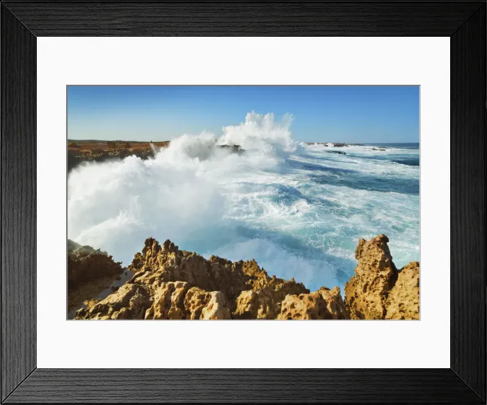 Framed Print : Wave impression at Point Quobba - Australia, Western Australia, Gascoyne, Point Quobba Framed Print : Wave impression at Point Quobba - Australia, Western Australia, Gascoyne, Point Quobba