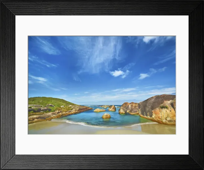 Framed Print : Coast landscape at Elephant Rocks - Australia, Western Australia, Southwest Framed Print : Coast landscape at Elephant Rocks - Australia, Western Australia, Southwest
